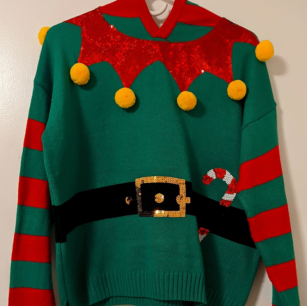 #5 Christmas Elf Sweater (size large)